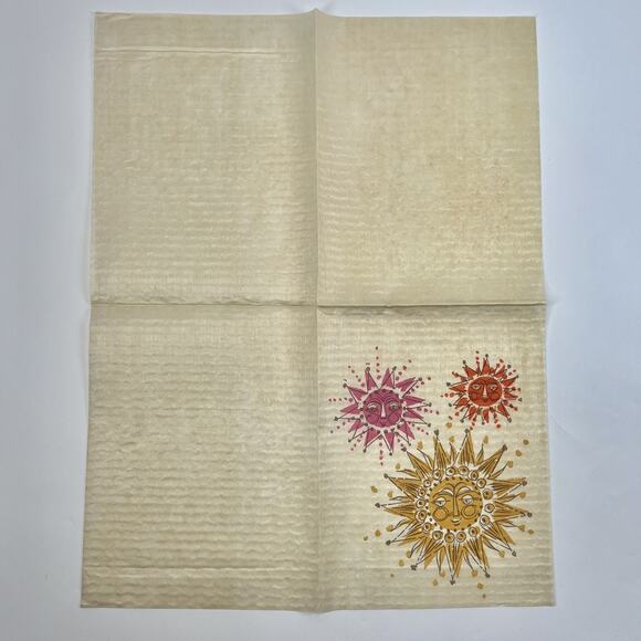 Vintage MCM Atomic Sun Napkins Dinner Barware Set 21 RARE Masslinn Patio Party - Picture 5 of 7